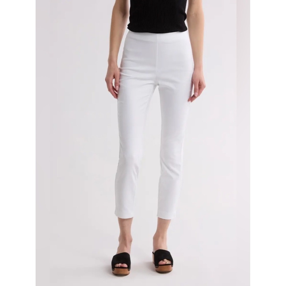 Rag & Bone Simone Pants High Rise Slim Ankle White Cotton Trousers